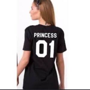 Princess Numbered Black Shirt
